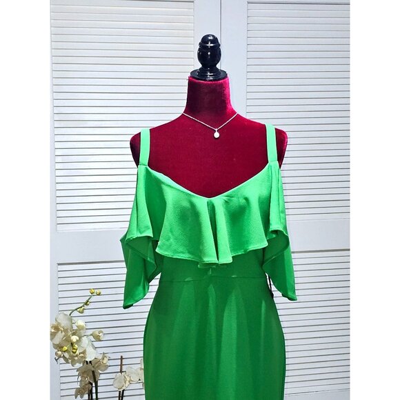 Rachel Rachel Roy Women's Green Marcella Drapey  Sheath Dress Size XL 2441 - Picture 9 of 16